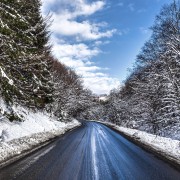 Snowy-ish road