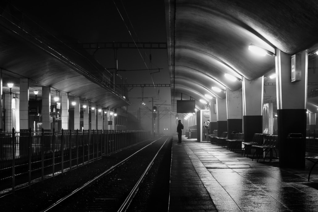 Strangers in the dark VII. Cluj-Napoca station, Romania.