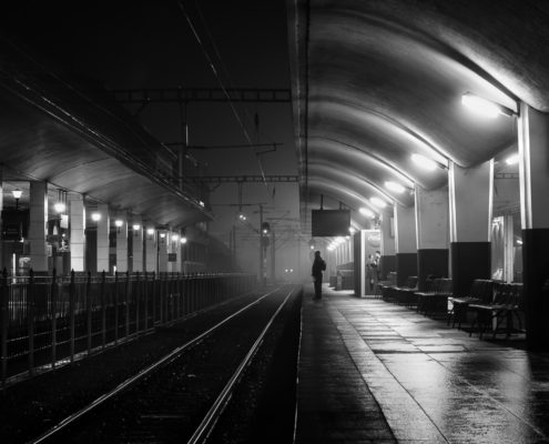 Strangers in the dark VII. Cluj-Napoca station, Romania.
