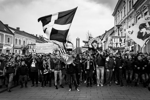 U Cluj protest. Going further. Cluj-Napoca, Romania.