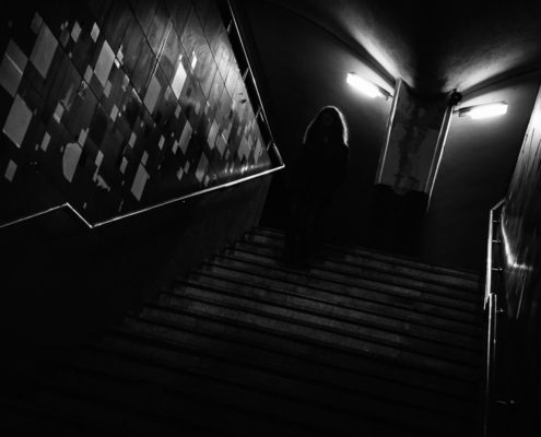 Ghost in the stairs. Cluj-Napoca, Roumanie, 2017.